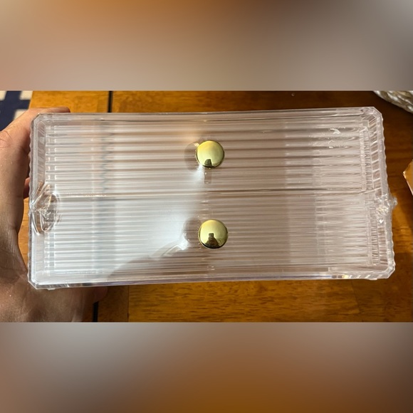 Storage Makeup organizer with two drawers and golden knobs - Picture 4 of 6